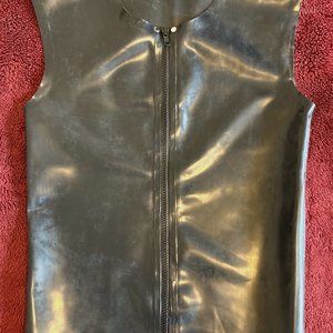 Latex vest with front zipper from Purple Passion